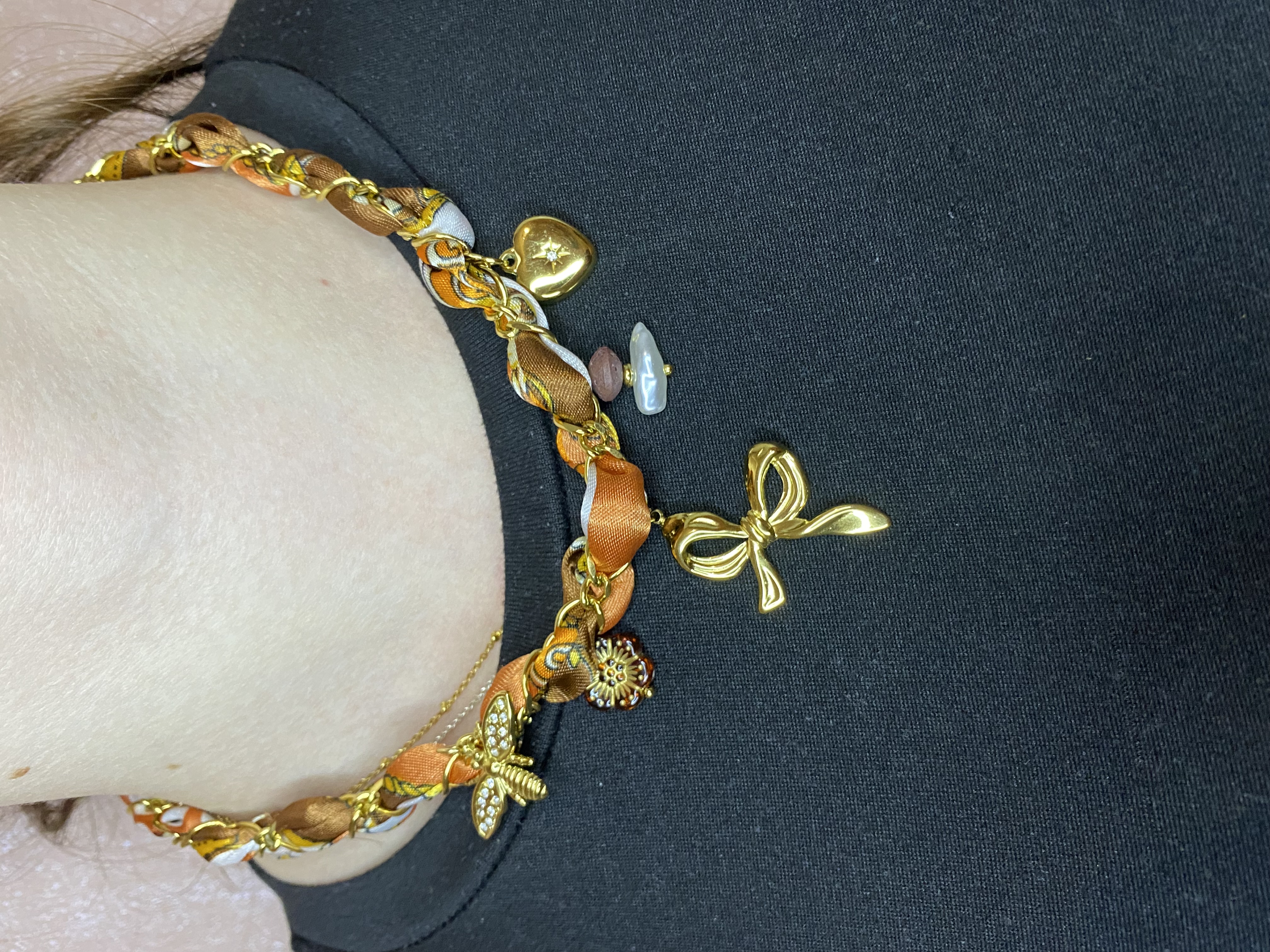 Collier breloque Ambre