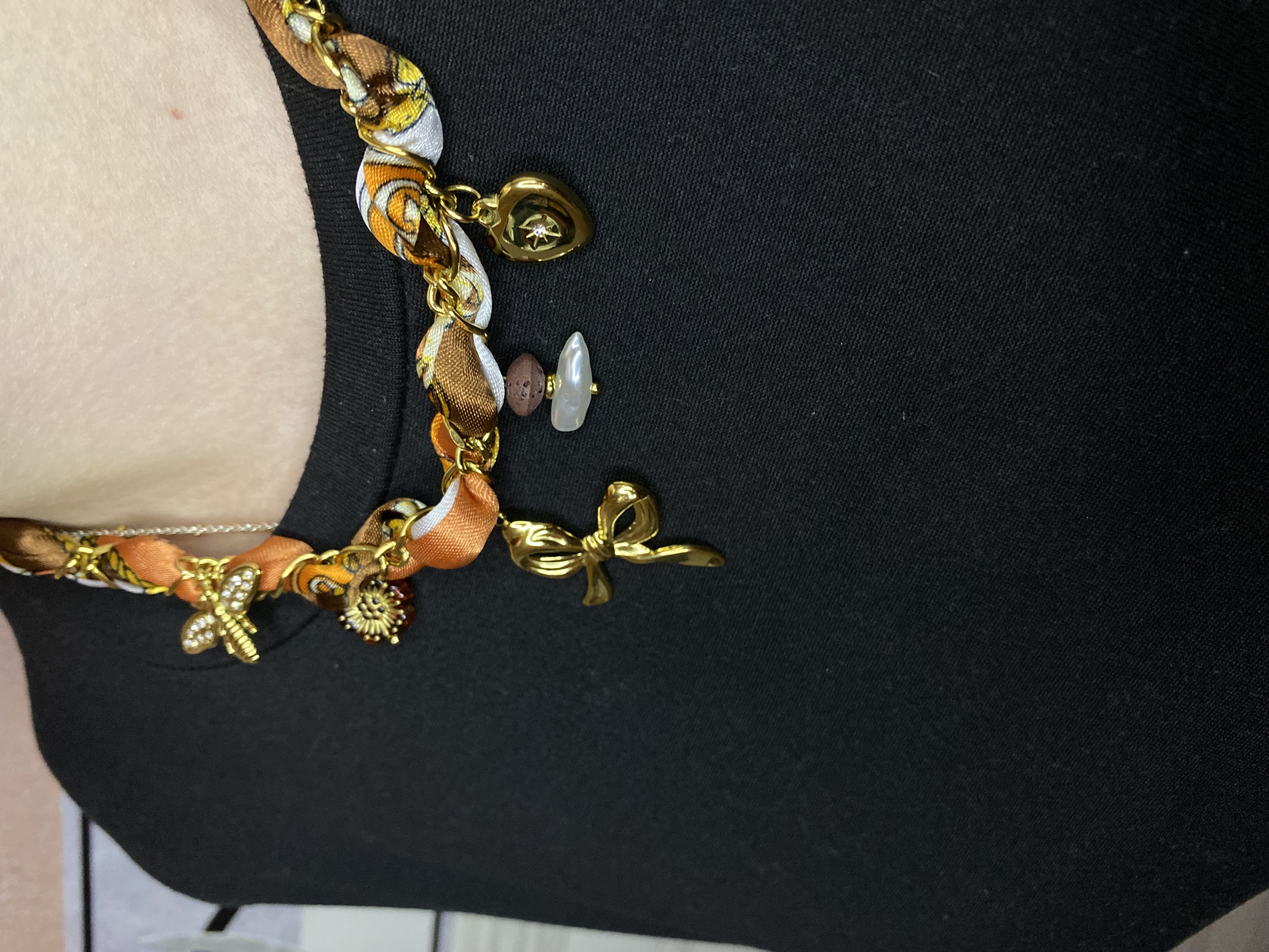 Collier breloque Ambre